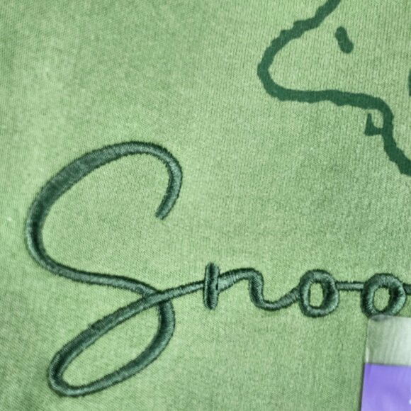 Freeze NY Peanuts Women S Fleece Jogger Tonal Embroidery Green NWT - Picture 9 of 15